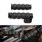 Black Motorcycle Hand Grips for Touring Bagger (25.4mm Inner Diameter)