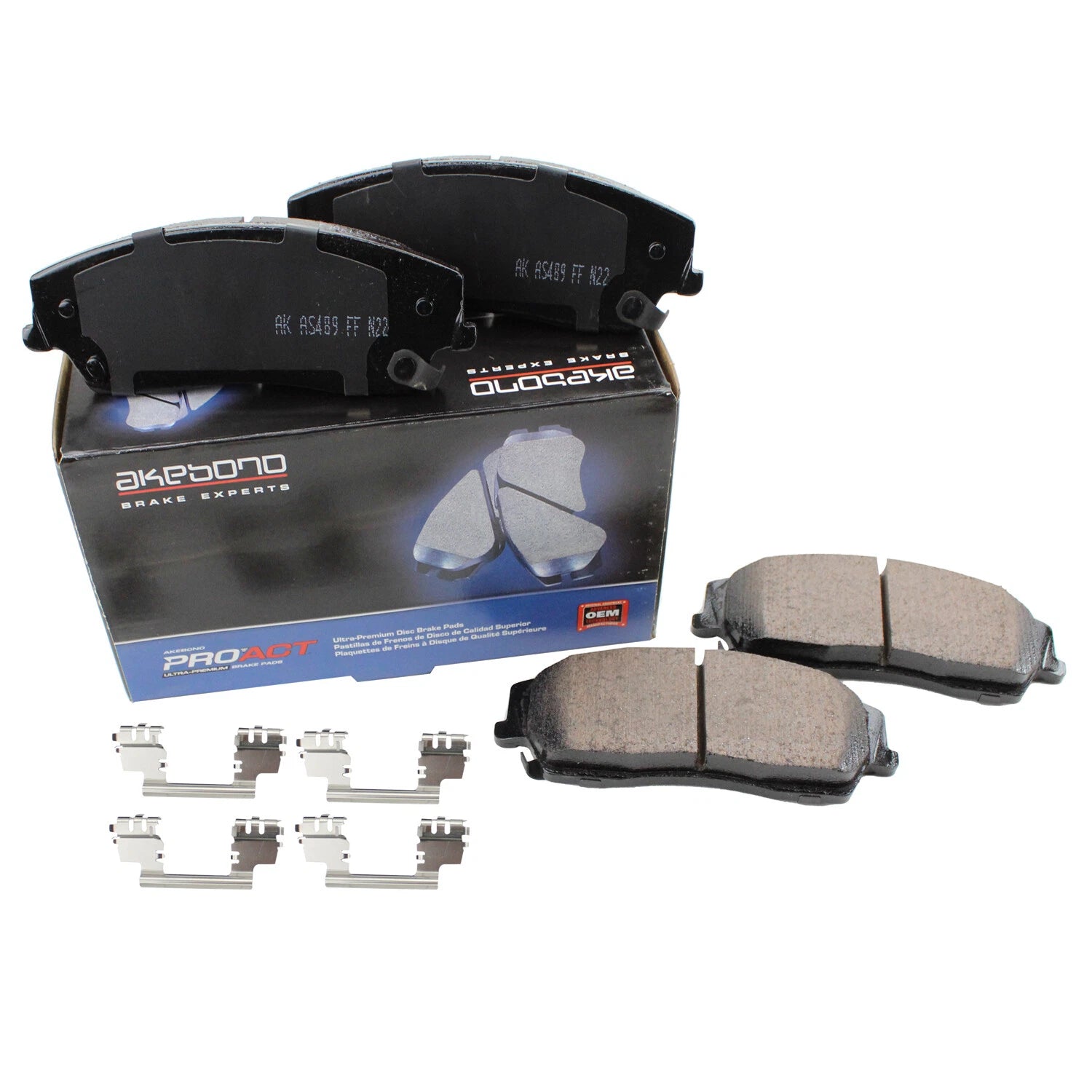 Akebono ProACT Front Ceramic Disc Brake Pads for Dodge Challenger Charger Magnum (2011–2023)