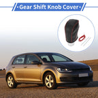 Set of 1 Gear Shift Knob Cover for Volkswagen Golf (2015–2019) Pebbled Black Red