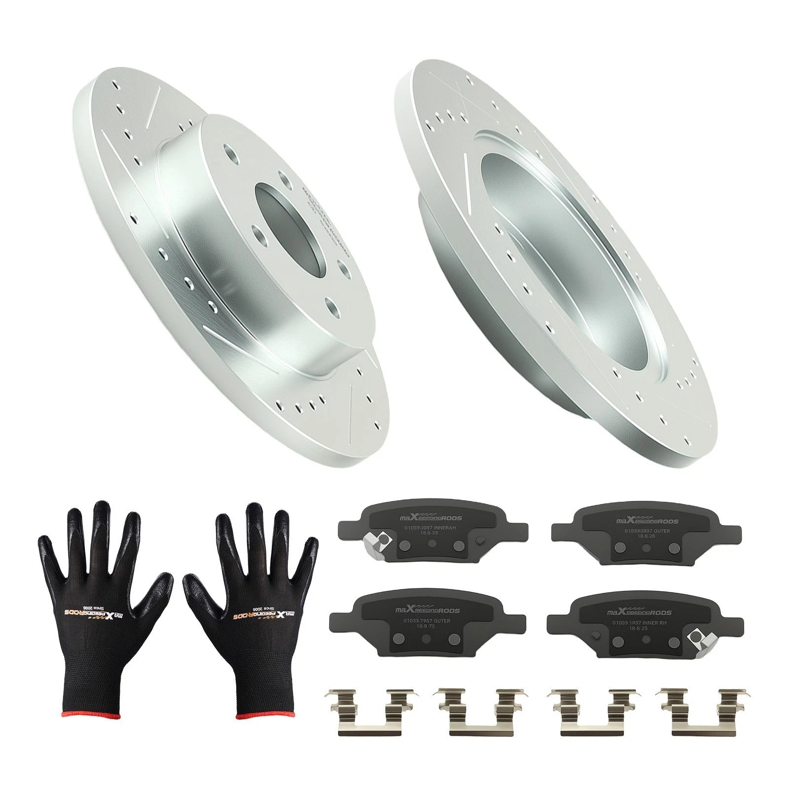 Brake Rotors & Ceramic Pads Kit for Saturn Aura (2007–2009) S-55094 P-1033