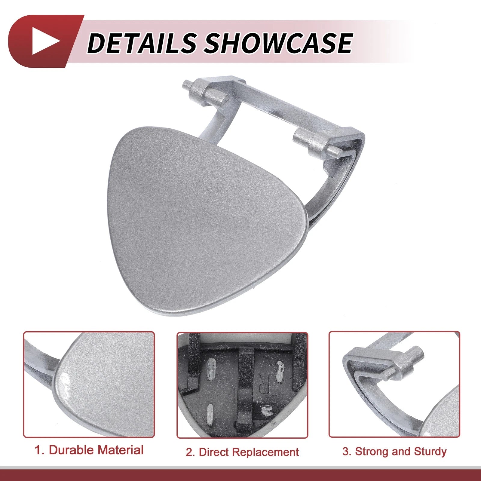 Front Right Washer Nozzle Cover Cap for Mercedes-Benz E320 (1994–2006) Silver Tone