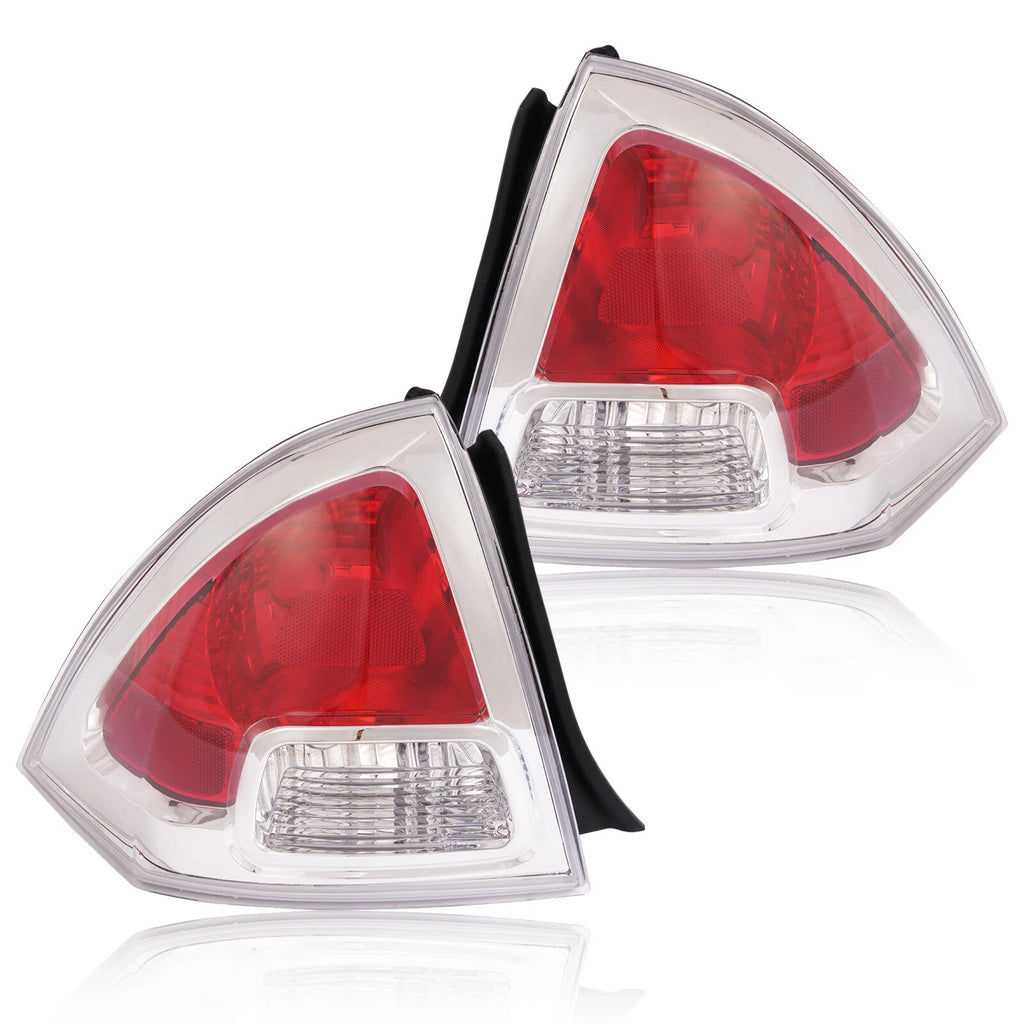2PC Tail Light Set for Ford Fusion (2006–2009) Chrome Left Right Side