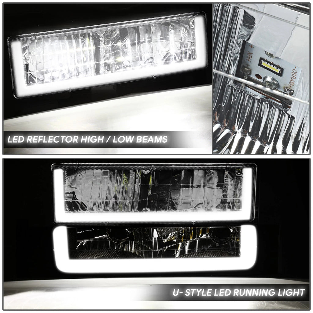 U-LED Headlight + Signal + Amber Corner Lamp for GMC C/K 1500-3500 (1994–2000)