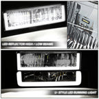 U-LED Headlight + Signal + Amber Corner Lamp for GMC C/K 1500-3500 (1994–2000)