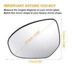 Driver Side Mirror Glass w/ Backing Plate for Mazda 2, 3 (Non-heated)