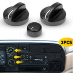 3X Temperature Control Knobs for Dodge Ram 1500 (1994–1997) Black