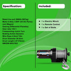 2000LBS Electric Winch for Truck Trailer (2000–2000)