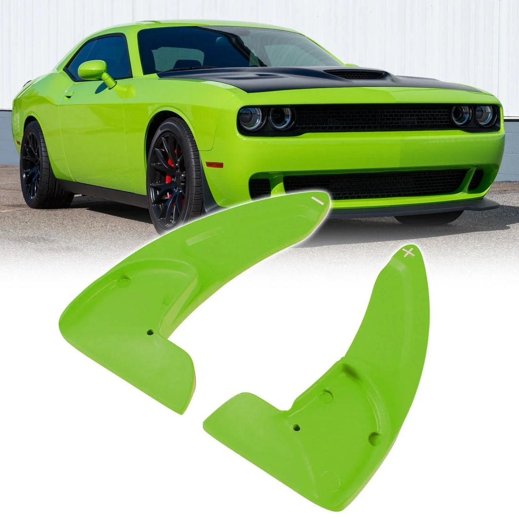 Green Steering Wheel Paddle Shifter Covers for Dodge Charger Challenger