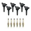 Set of 6 Ignition Coils & NGK Laser Iridium Spark Plugs for Highlander (2001–2007)