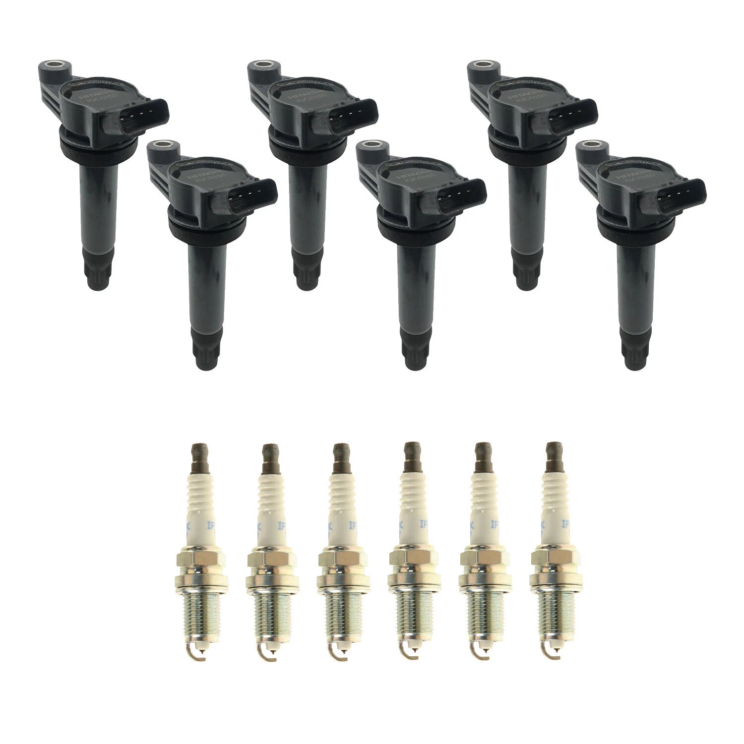 Set of 6 Ignition Coils & NGK Laser Iridium Spark Plugs for Highlander (2001–2007)