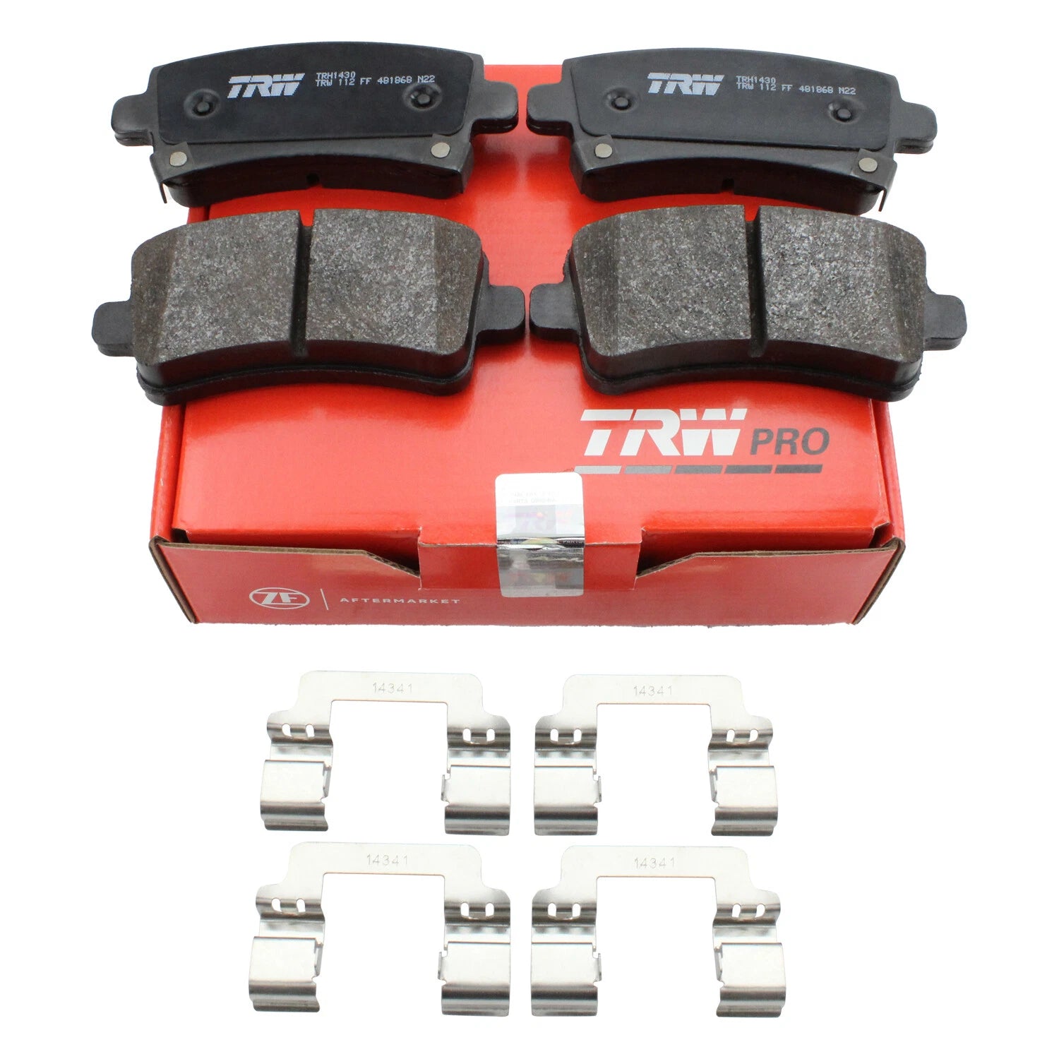 Set of 4 TRW Pro Low-Metallic Brake Pads for Buick Cadillac Chevrolet Saab