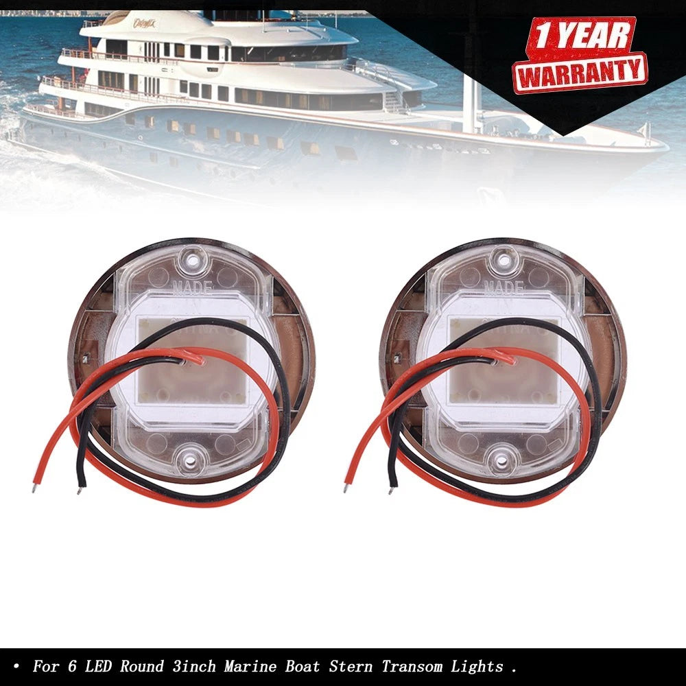 3'' LED Marine Boat Navigation Lights for Deck Stern Transom