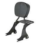 Chrome/Black Backrest Sissy Bar Luggage Rack for Harley Sportster 883 (2004–2022)