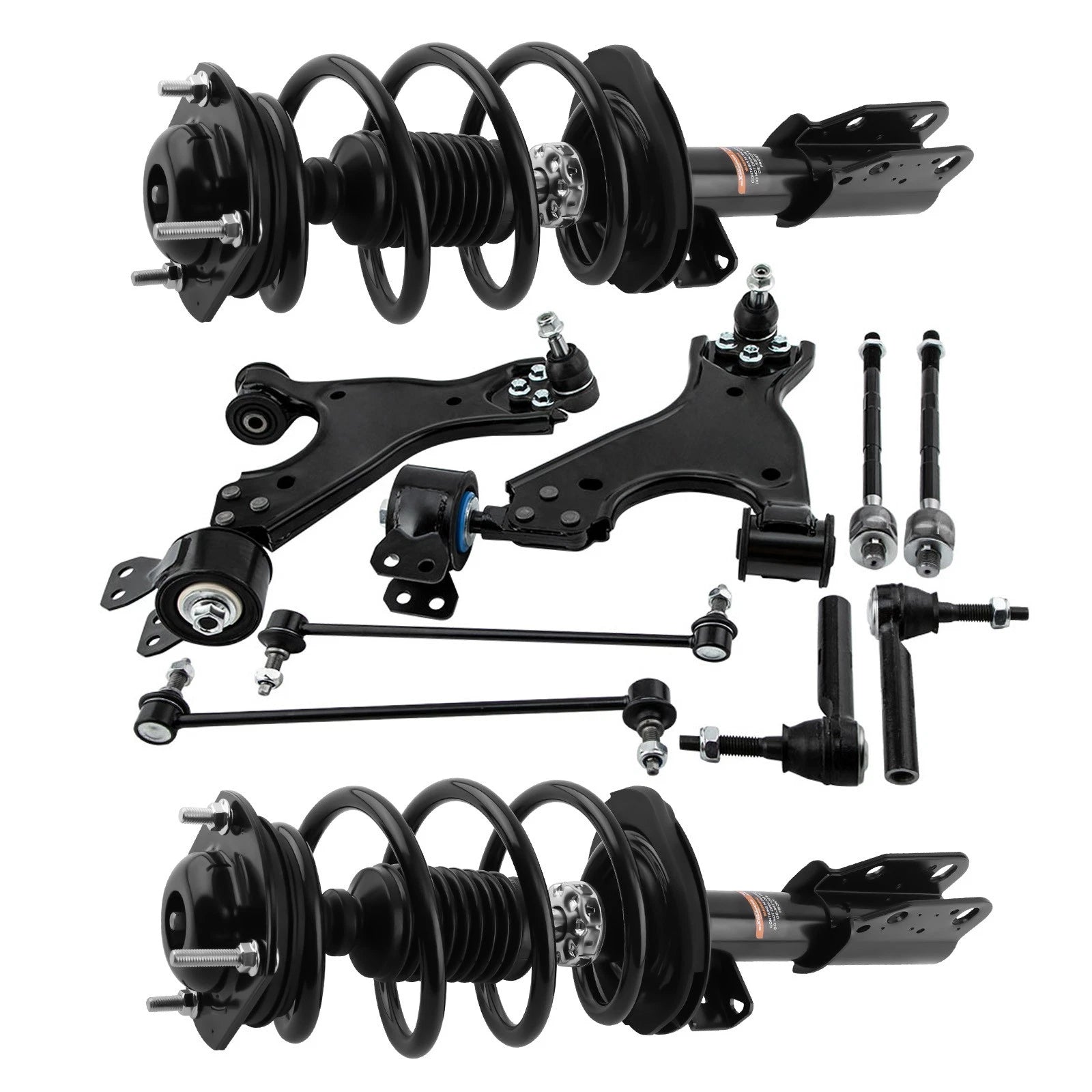 Complete Struts Control Arms Tie Rods Kit for Chevy Traverse (2013–2017)