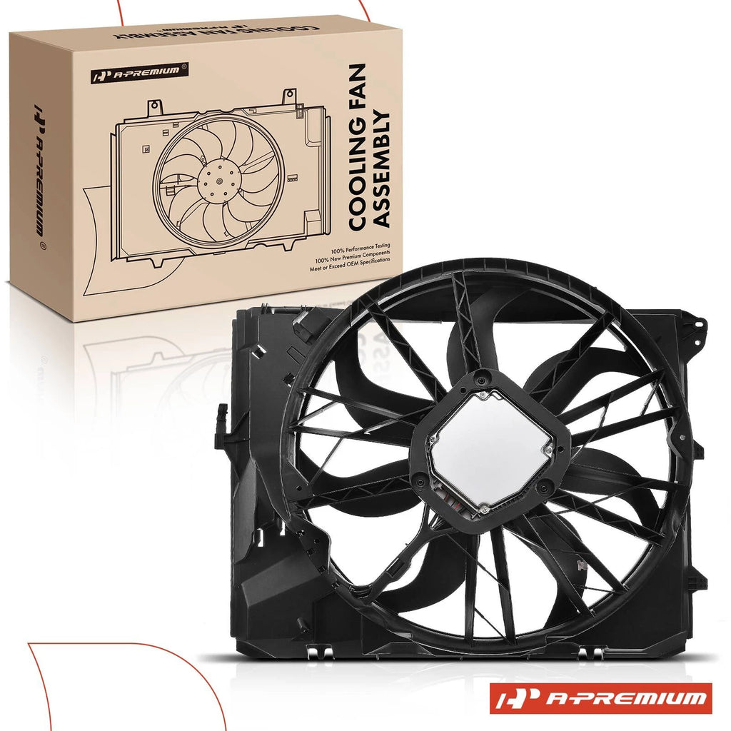 Cooling Fan Assembly with Brushless Motor for BMW 328i 2007–2013 323i 2006–2011