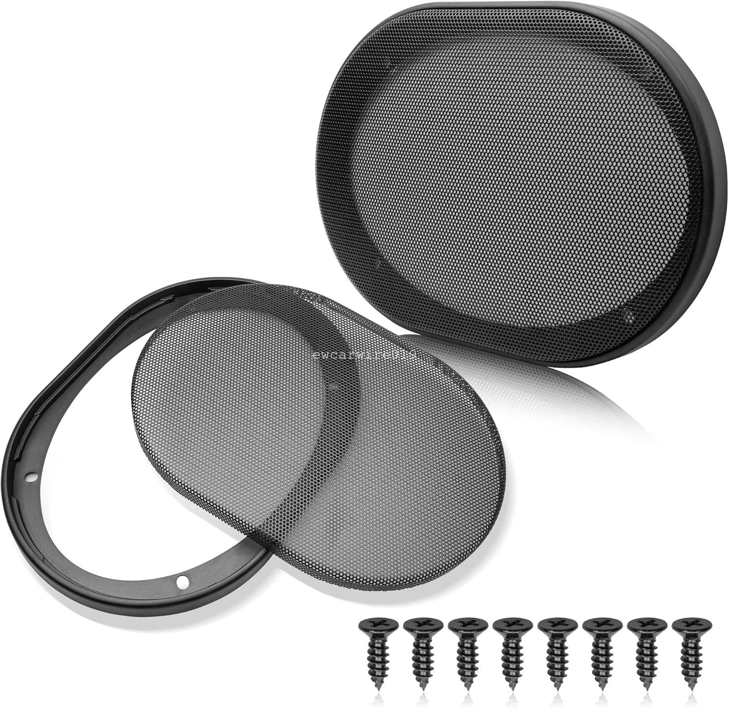 1 Pair Steel Mesh Speaker Grill Covers for Car Audio (Universal Fit)