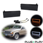Smoke LED Front Bumper Signal Lights for Jeep Cherokee, Comanche (1984–1996)