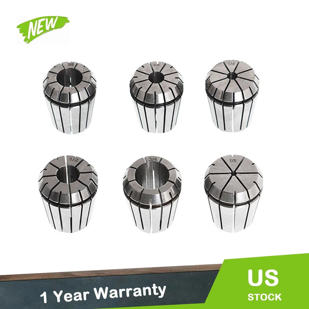 Set of 6 ER32 Spring Collets for CNC Milling Lathe Engraving Machine