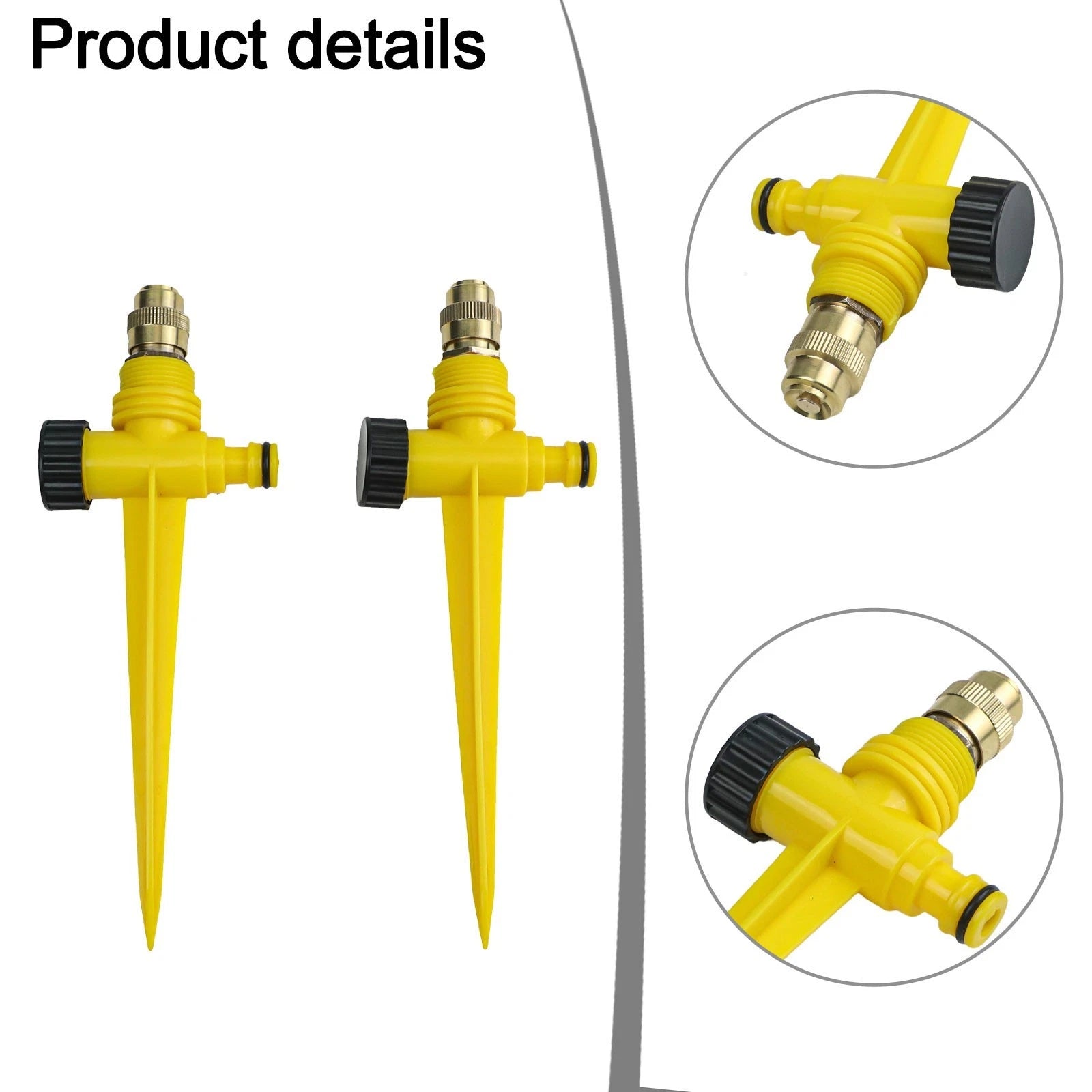 Set of 2 Metal Lawn Sprinklers with Adjustable Heads and Automatic Operation