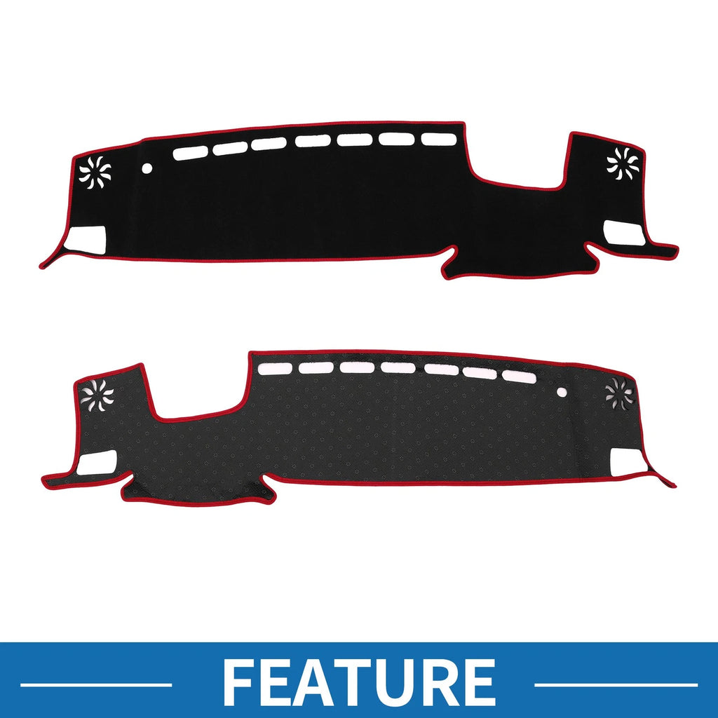 Dashboard Cover Mat for Toyota Highlander (2021–2024) HUD Black Red