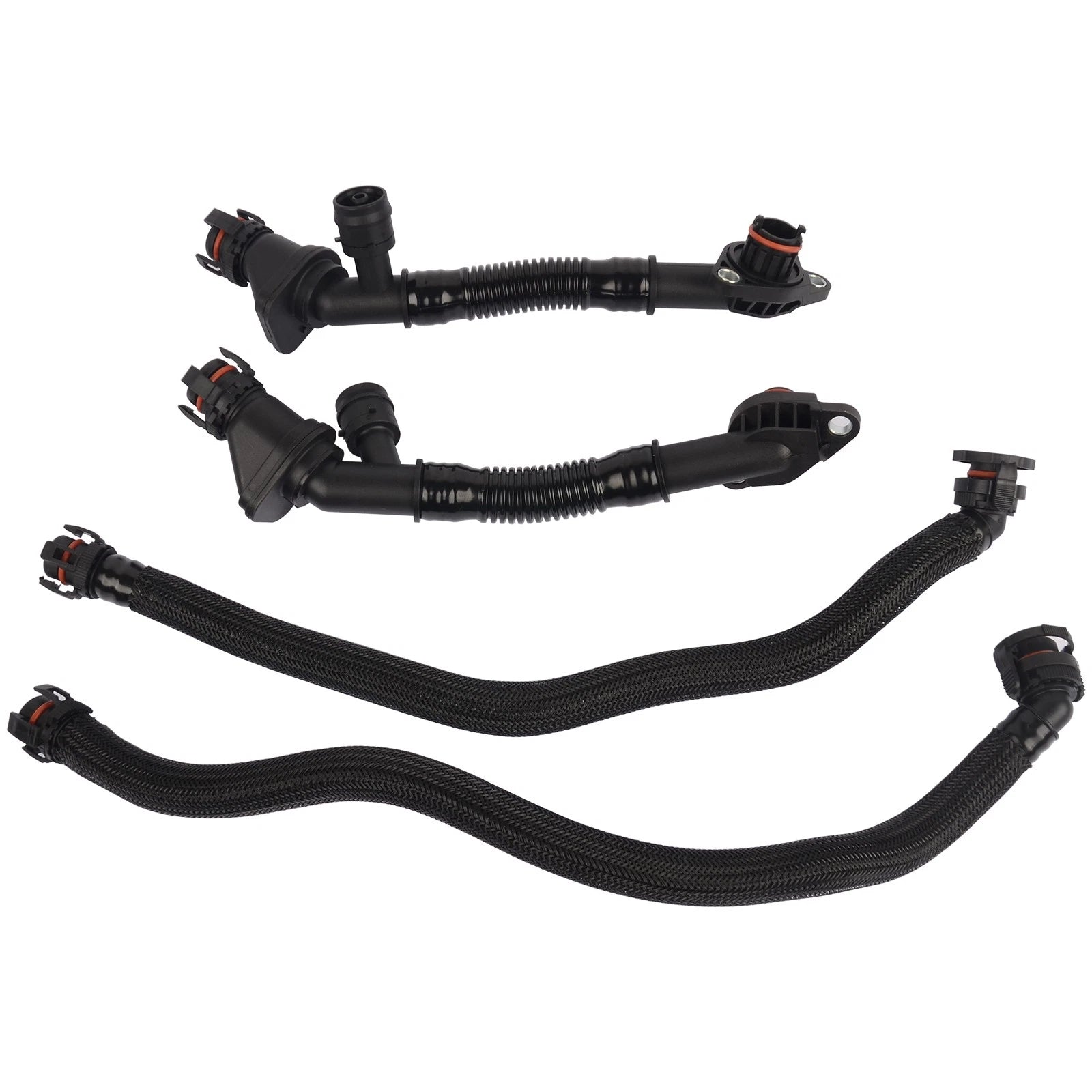 Set of 4 Breather Hoses for BMW 550i 650i 750i X5 X6 (2008–2016)