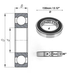 Deep Groove Ball Bearing 75x130x25mm for Scooter Skateboard (1 Pc)