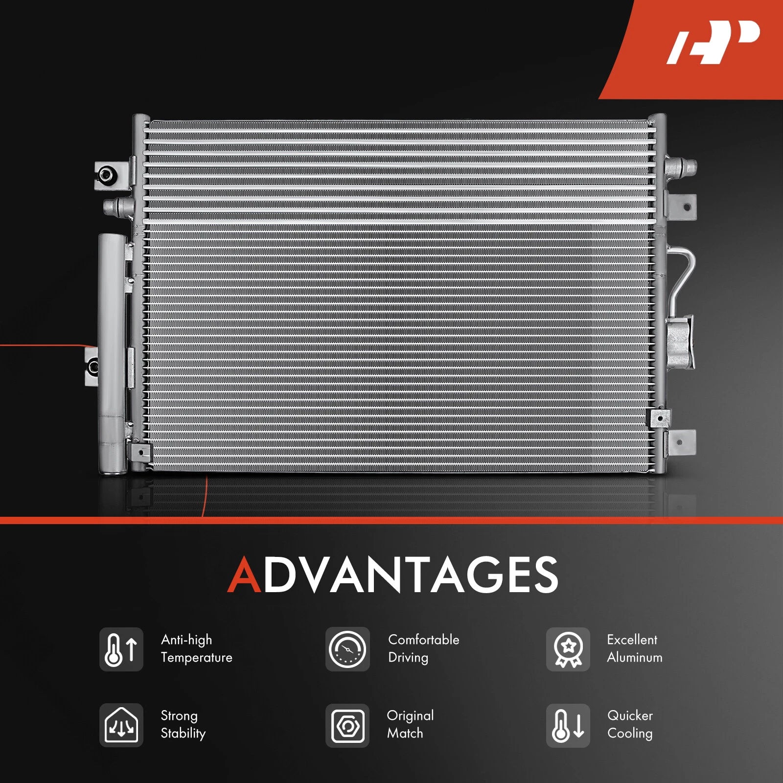 A/C Condenser with Receiver Drier for Jeep Cherokee (2019-2021)