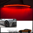 2X Smoked Lens Red LED Rear Side Marker Light for Chevy Corvette C7 (2014–2019)
