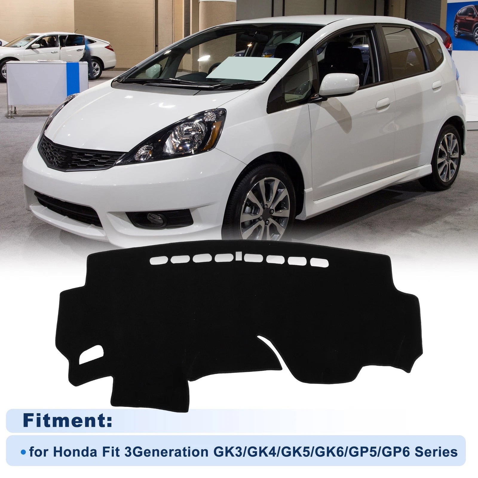 Dash Cover for Honda Fit (2014–2020) GK3/GK4/GK5/GK6/GP5/GP6 Black