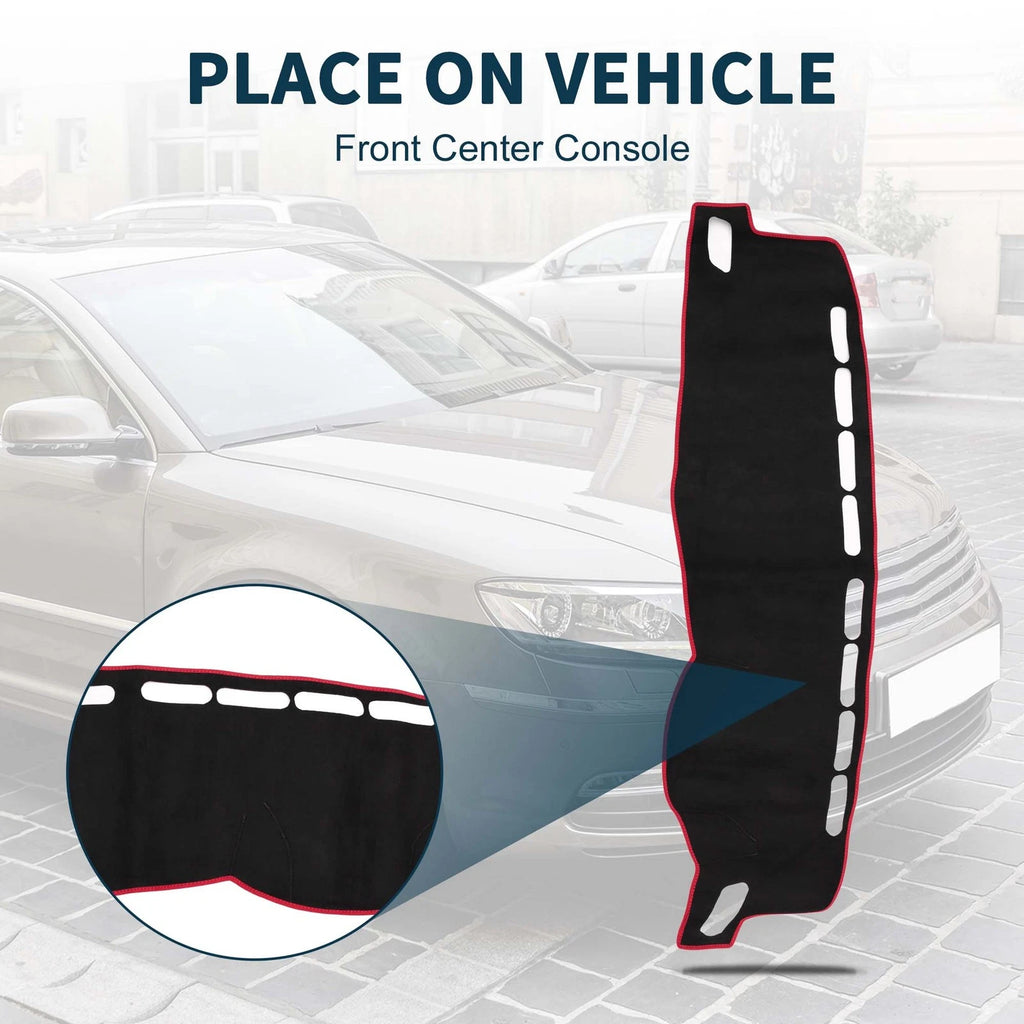 Dashboard Cover Mat for Volkswagen T-ROC (2018–2023) Black Red