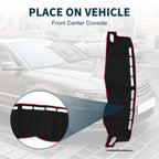 Dashboard Cover Mat for Volkswagen T-ROC (2018–2023) Black Red