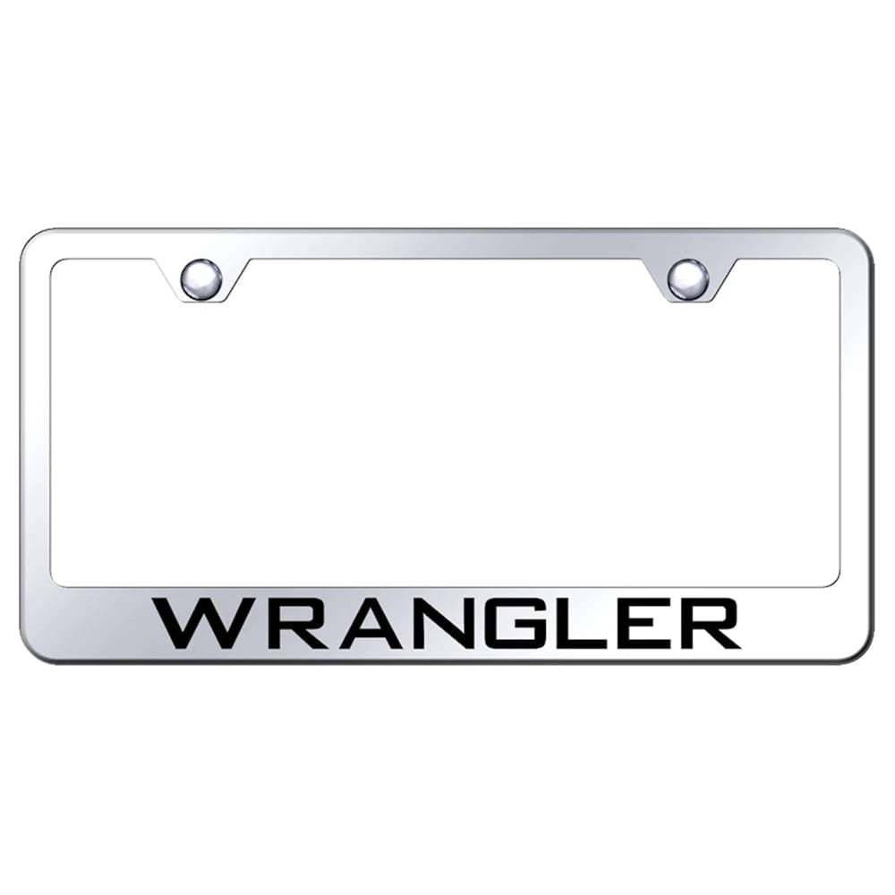 Stainless Steel License Plate Frame - Officially Licensed for Jeep Wrangler