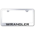 Stainless Steel License Plate Frame - Officially Licensed for Jeep Wrangler