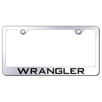 Stainless Steel License Plate Frame - Officially Licensed for Jeep Wrangler