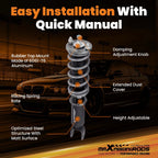 24 Step Adjustable Coilovers for Honda Accord (2008-2012) Acura TSX (2009-2014)