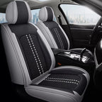 Set of 2 Leather Car Seat Covers for Toyota Tacoma Gray Black
