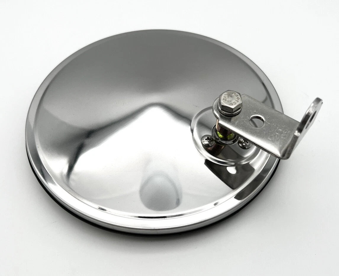 Stainless Round Convex Mirror with Offset Mount Stud for Trucks (2000–2025)
