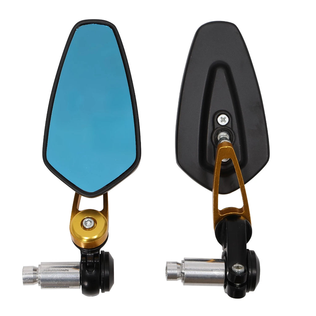 CNC Bar End Rear View Mirrors for Yamaha Kawasaki Ducati (7/8" 22mm)