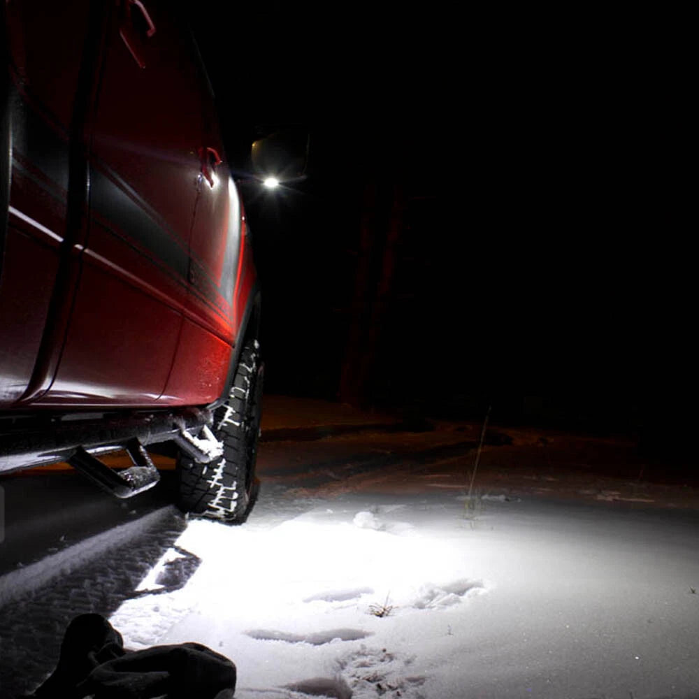 2X White LED Side Mirror Puddle Lights for Ford F150 Raptor (2009–2014)