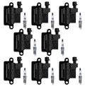 Set of 8 Ignition Coils & 8 Spark Plugs for Cadillac Chevrolet GMC V8