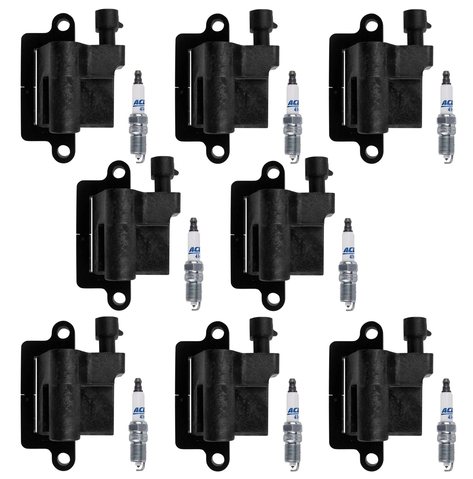 Set of 8 Ignition Coils & 8 Spark Plugs for Cadillac Chevrolet GMC V8