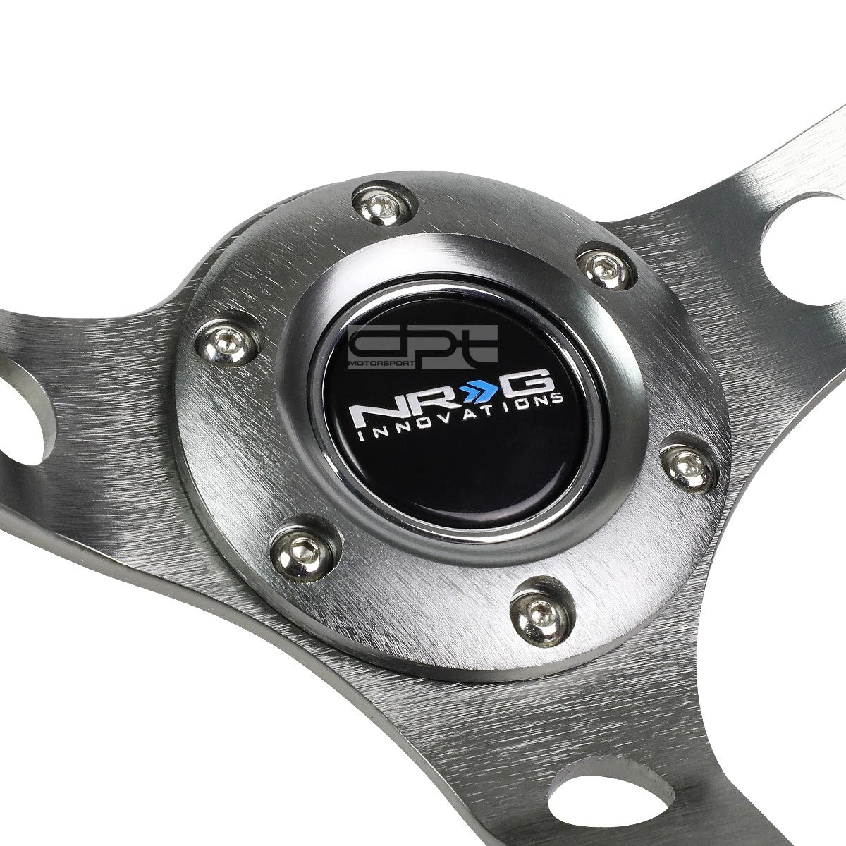 NRG 35cm Deep Dish Leather Steering Wheel with Yellow Stripe for Universal Fit (2010–2023)