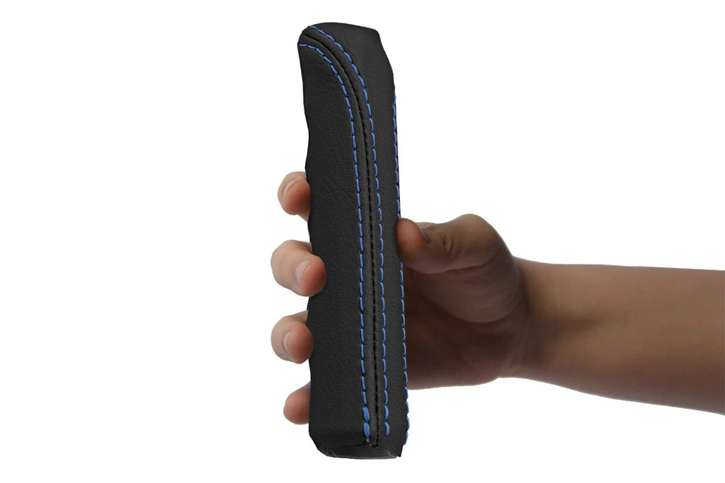 Leather E Brake Boot Cover for BMW E30 (1984–1991) Black Blue Stitch