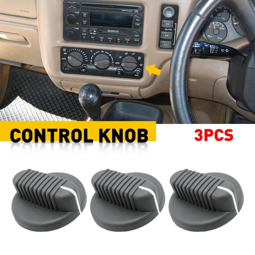 3X Air Conditioner Control Knob for Chevy S-10 (1998–2004)