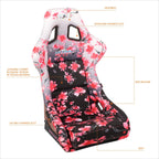 NRG Innovations FRP-302-SAKURA Fixed Back Bucket Racing Seat for Universal (2010–2023)