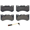 Set of 4 Brembo Front Low-Metallic Brake Pads with Sensor for Mercedes R230 SL600 (2002–2012)