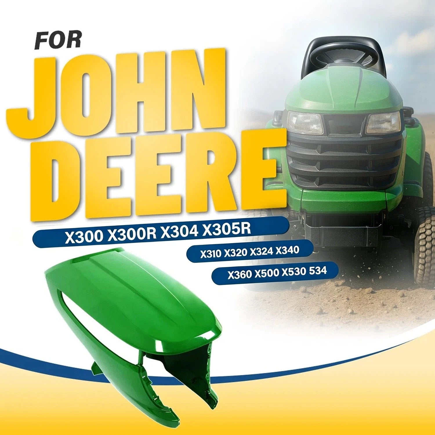 Front Hood Assembly for John Deere X300 X304 X305R X310 (#M152313)