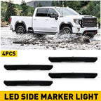 2X Front & Rear White LED Side Marker Light for GMC Sierra 2500HD/3500HD (2020–2023)