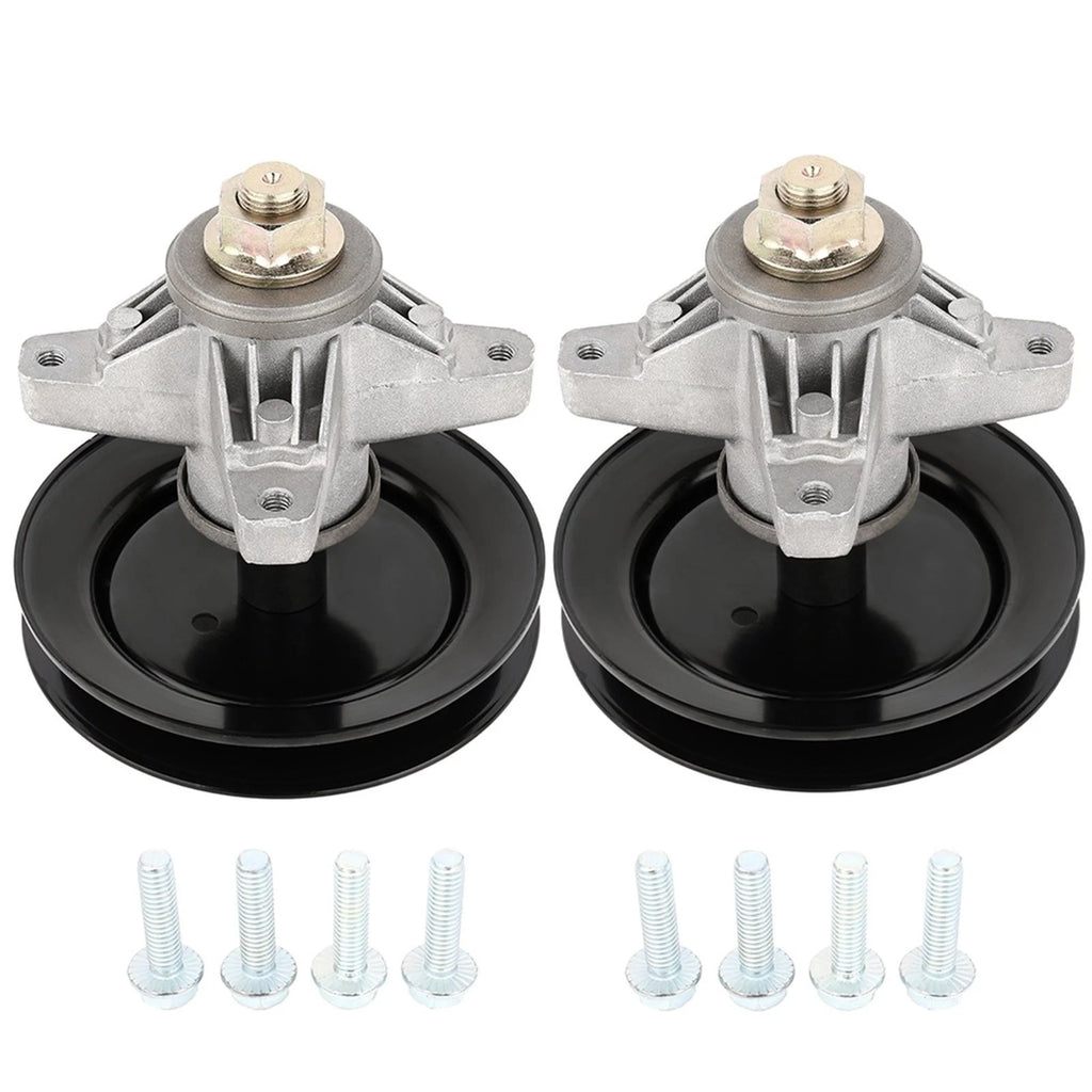 Set of 2 Spindle Assembly for MTD Cub Cadet LT1042 (618-04124A, 918-04124A)