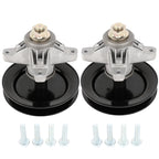 Set of 2 Spindle Assembly for MTD Cub Cadet LT1042 (618-04124A, 918-04124A)